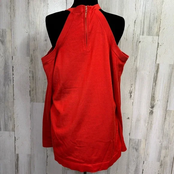 Torrid Valiant Poppy Long Sleeve Cross‎ Neck Cold Shoulder Sweater - Picture 6 of 12